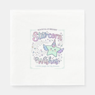 Unicorn Starcorn Wishes Adorable Apparel Graphic_1 Napkin