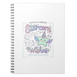 Unicorn Starcorn Wishes Adorable Apparel Graphic_1 Notebook