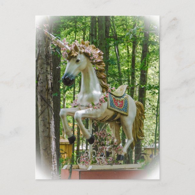 Unicorn Statue Postcard (Front)