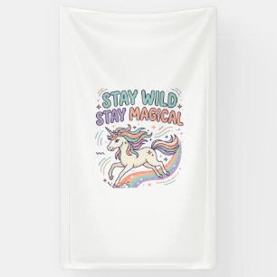 Unicorn Stay Wild Stay Magical Trendy Product Grap Banner