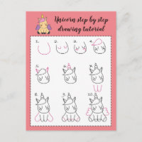 Unicorn step by step drawing tutorial