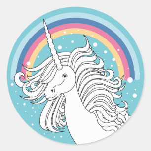 UNICORN STICKER BLUE
