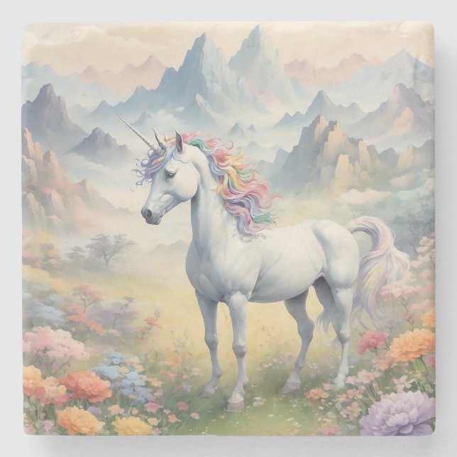 Unicorn Stone Coaster (Front)