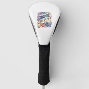 Unicorn Stormy but Sparkly Whimsical Merch Design_ Golf Head Cover