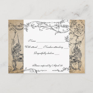 Unicorn Storybook rsvp with envelopes Card