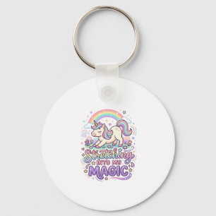 Unicorn Stretching Into My Magic Bold Typography S Keychain