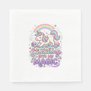 Unicorn Stretching Into My Magic Bold Typography S Napkin
