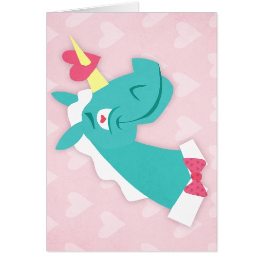 Unicorn Struck by Love Card