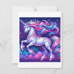 Unicorn Study G - Fantasy AI Holiday Card