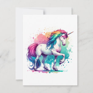 Unicorn Study J - Fantasy AI Holiday Card