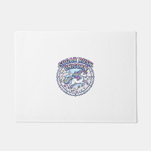 Unicorn Sugar Rush Unicorn Funny Cute Gift Design_ Doormat