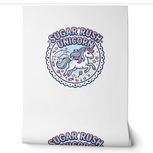 Unicorn Sugar Rush Unicorn Funny Cute Gift Design_ Wallpaper