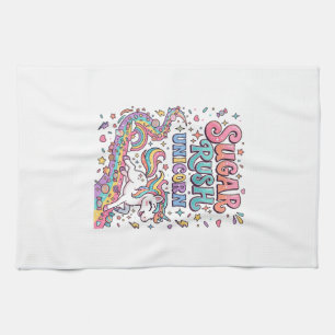 Unicorn Sugar Rush Unicorn Kawaii Marketplace Artw Kitchen Towel