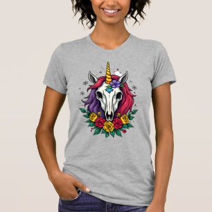 Unicorn Sugar Skull Mexican Art, Christmas T-Shirt