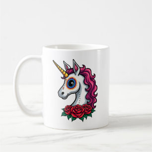 Unicorn Sugar Skull Mexican Art, Christmas T-Shirt Coffee Mug