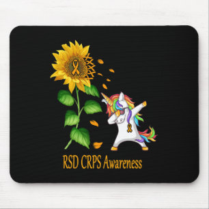 Unicorn Sunflower RSD CRPS Awareness  Mouse Pad