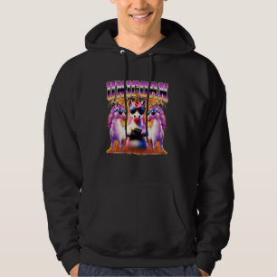 Unicorn Sunglasses 90s Retro Bootleg Style Hoodie