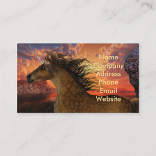 Unicorn Sunset Business Card