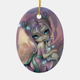 Unicorn Sunset Ceramic Ornament