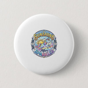 Unicorn Sunshine After Sparkles POD Ready Marketpl 2 Inch Round Button