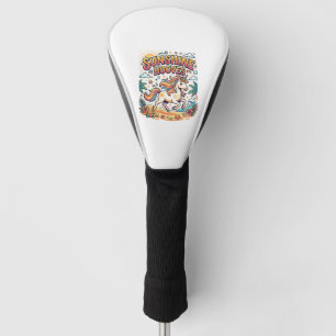 Unicorn Sunshine Hooves Commercial Sticker and Shi Golf Head Cover
