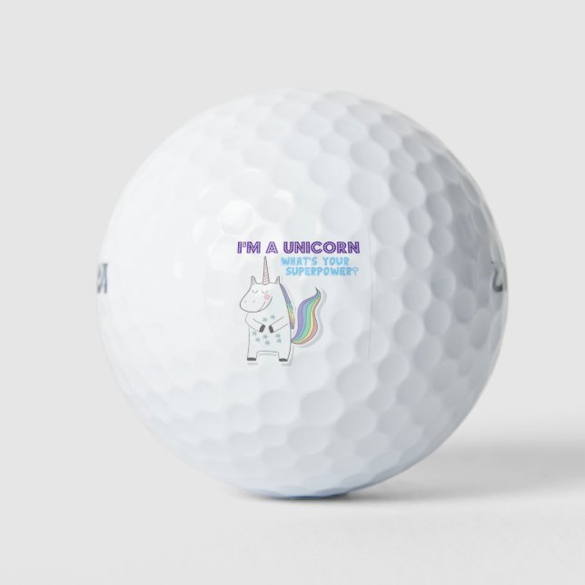 Unicorn Superpower Golf Balls (Front)