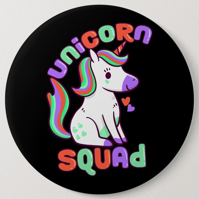 Unicorn Suqad 2 6 Inch Round Button (Front)