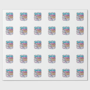 Unicorn Sweat Now Sparkle Later Gift Idea Vector D Wrapping Paper