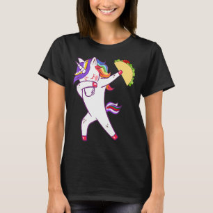 Unicorn Taco Dabbing Food Cinco De Mayo Outfit For T-Shirt