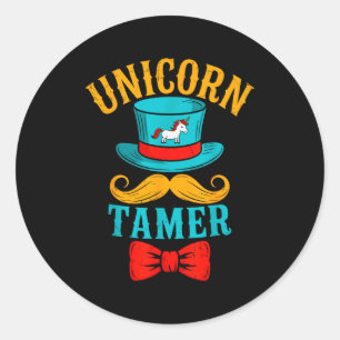 Unicorn Tamer - Circus Party Unicorn Lover Circus  Classic Round Sticker