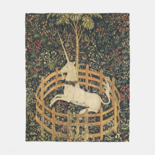 Unicorn Tapestries Captivity Medieval Tapestry Fleece Blanket