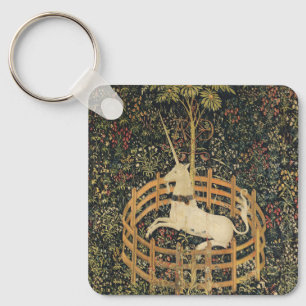 Unicorn Tapestries Captivity Medieval Tapestry Keychain