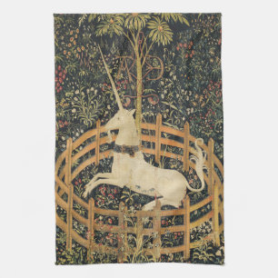 Unicorn Tapestries Captivity Medieval Tapestry Kitchen Towel