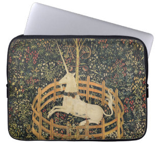 Unicorn Tapestries Captivity Medieval Tapestry Laptop Sleeve