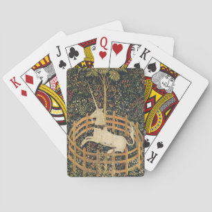 Unicorn Tapestries Captivity Medieval Tapestry Playing Cards