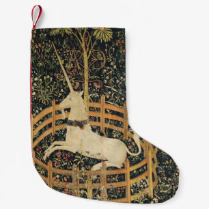 Unicorn Tapestries Captivity Medieval Tapestry Small Christmas Stocking