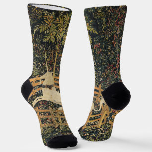 Unicorn Tapestries Captivity Medieval Tapestry Socks