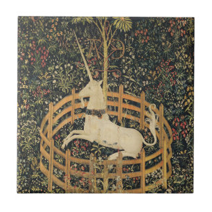 Unicorn Tapestries Captivity Medieval Tapestry Tile