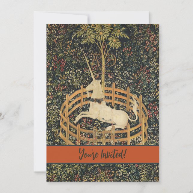 Unicorn Tapestries Classic Tapestry  Invitation (Front)