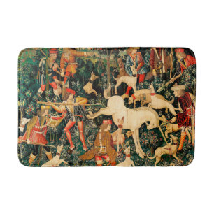 Unicorn Tapestries Defends Hunt  Bath Mat
