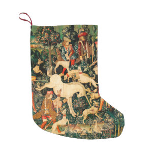 Unicorn Tapestries Defends Hunt  Small Christmas Stocking