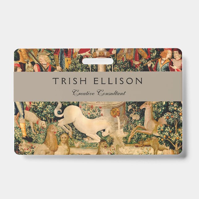 Unicorn Tapestries Found Legend Mythical Badge (Front)