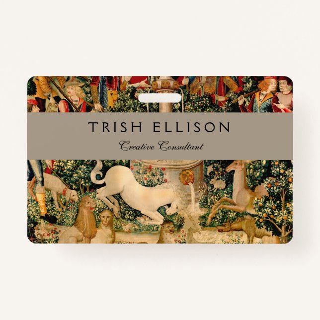 Unicorn Tapestries Found Legend Mythical Badge (Front)