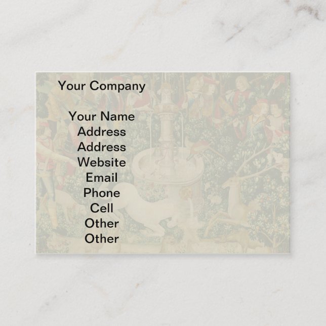 Unicorn Tapestries Found Legend Mythical Business Card (Front)