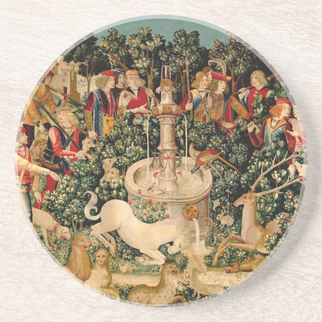 Unicorn Tapestries Found Legend Mythical Coaster (Front)