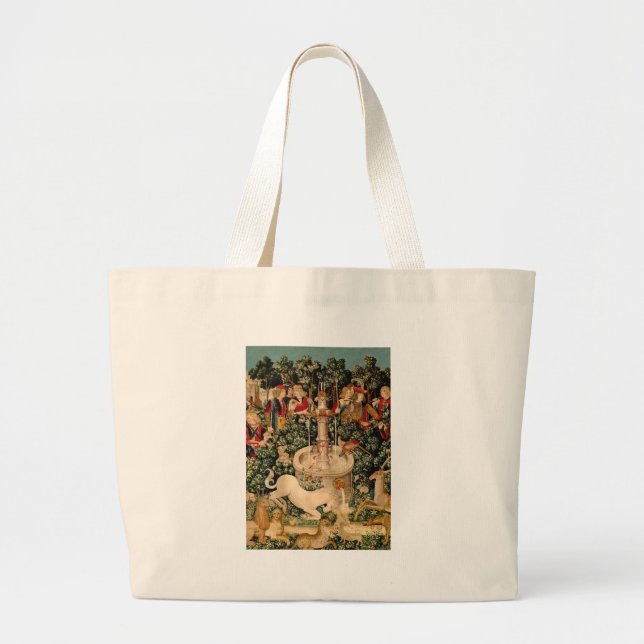 Unicorn Tapestries Found Legend Mythical Large Tote Bag (Front)