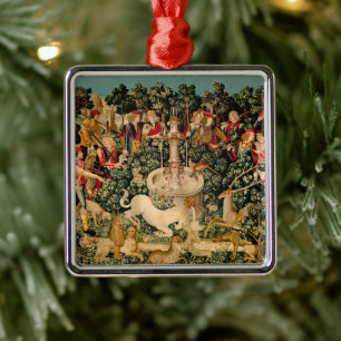 Unicorn Tapestries Found Legend Mythical Metal Ornament