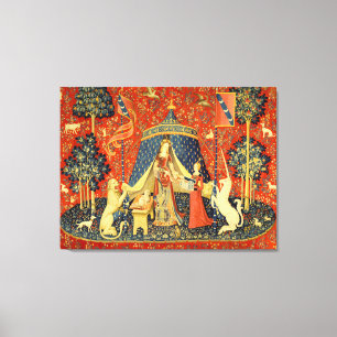 Unicorn Tapestries Lady Legend Medieval Canvas Print