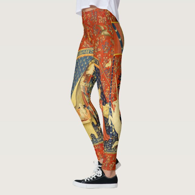 Unicorn Tapestries Lady Legend Medieval Leggings (Left)
