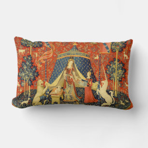 Unicorn Tapestries Lady Legend Medieval Lumbar Pillow